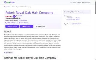 Rebel: Royal Oak Hair Company website