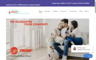 Comfort Zone Heating and Cooling of Royal Oak website