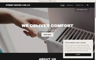 Stewart Heating and Cooling website