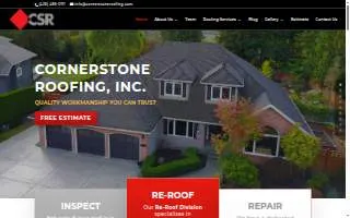 Cornerstone Roofing & Home Improvements of Royal Oak website