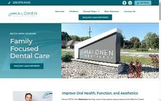 Halonen Dentistry website