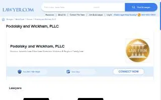 Podolsky and Wickham, PLLC website