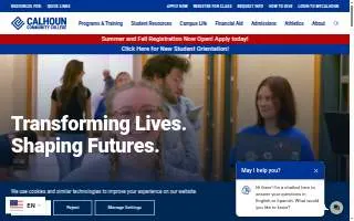 Calhoun Health & Wellness Center website