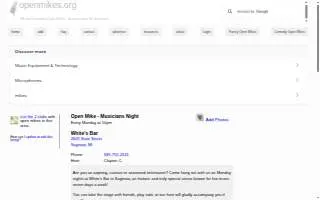 White's Bar website