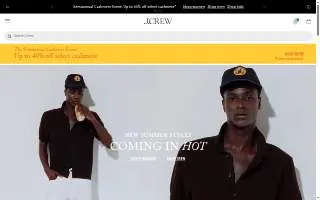 Jcrew Cafe website