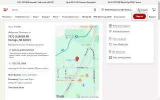 Walgreens of Portage website