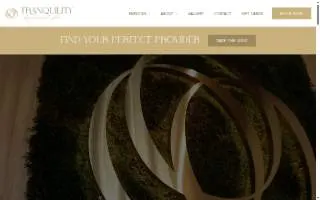 Tranquility Spa Salon website