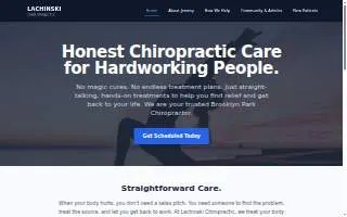 Lachinski Chiropractic, P.A. website
