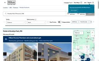 Hampton Inn Brooklyn Park website