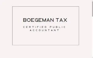 Boegeman Tax website