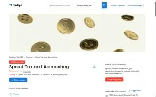 Sprout Tax and Accounting website