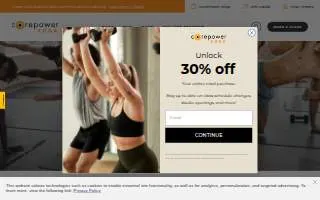 CorePower Yoga - Woodbury website