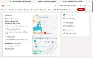 Walgreens Pharmacy of Woodbury website