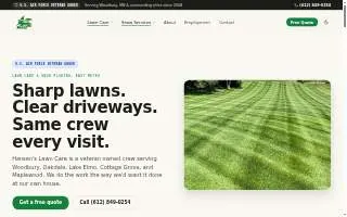 Hansen's Lawn Care website