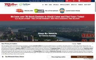 Miller Auto Plaza website