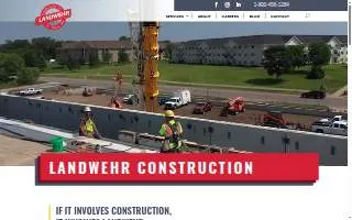 Landwehr Construction Inc website