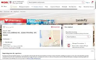 CVS Pharmacy of Eden Prairie website
