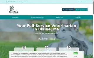 Blaine Family Veterinary Hospital website