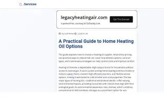 Legacy Heating and Air of Blaine website