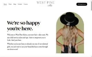 West Pine Salon website