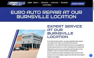 Eurotech Auto Service of Burnsville website