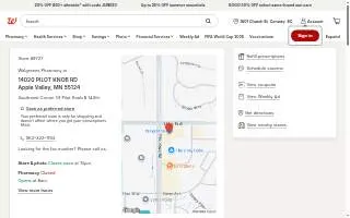 Walgreens Pharmacy of Apple Valley website
