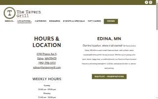Tavern on France website