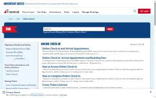 Carnival Bar website
