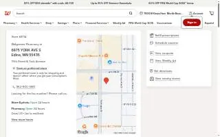 Walgreens Pharmacy of Edina website