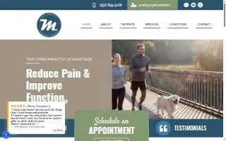 Marty Chiropractic Clinic website
