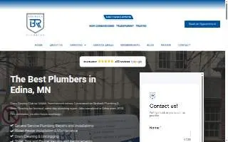 Bedrock Plumbing & Drain Cleaning of Edina website
