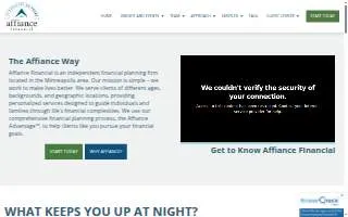 Affiance Financial website