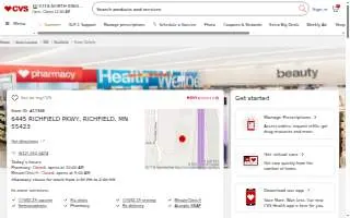 CVS Pharmacy of Richfield website