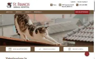 St. Francis Animal Hospital of Roseville website