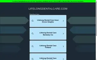Lifelong Dental Care website