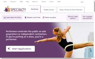 Specialty Insurance Agency website