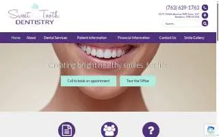 Sweet Tooth Dentistry website
