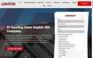 Alpha Contracting website