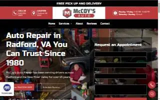 McCoy’s Auto Repair Service website