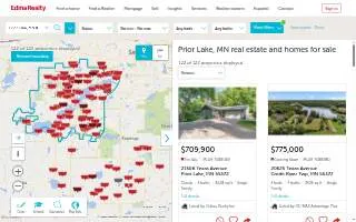 Edina Realty - Prior Lake / Savage Real Estate Agency website