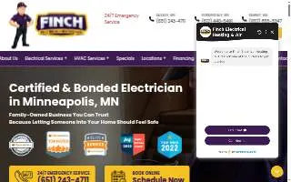 Finch Home Solutions of Savage website