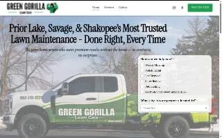 Green Gorilla Lawn Care website