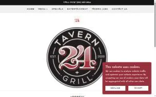 Tavern 24 website