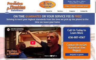 Precision Plumbing Solutions website