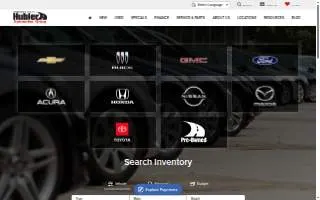 Hubler Auto Plaza website
