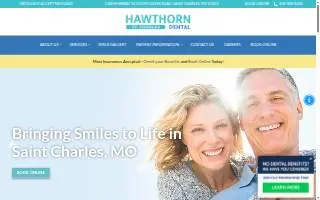 Hawthorn Dental St. Charles website