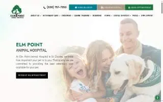 Elm Point Animal Hospital website