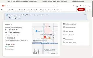Walgreens Specialty Pharmacy of Las Vegas website