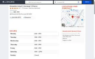 Howdershell Animal Clinic of Florissant website