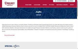 Drury Inn & Suites Joplin website